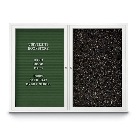 United Visual Products Corkboard, 60"x36", Surf/Black UV405PLUS-BLACK-SURF